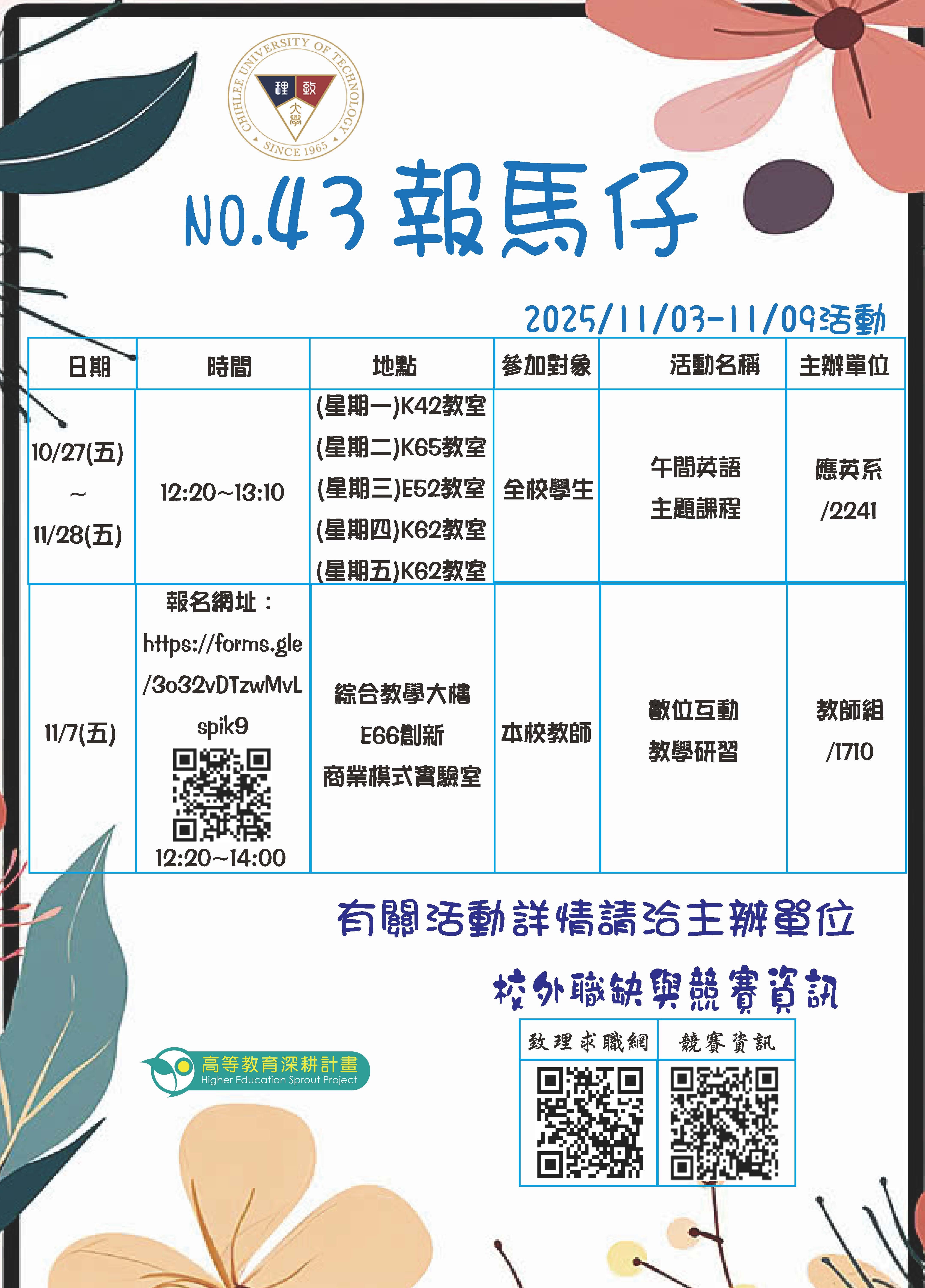 114年第43期報馬仔