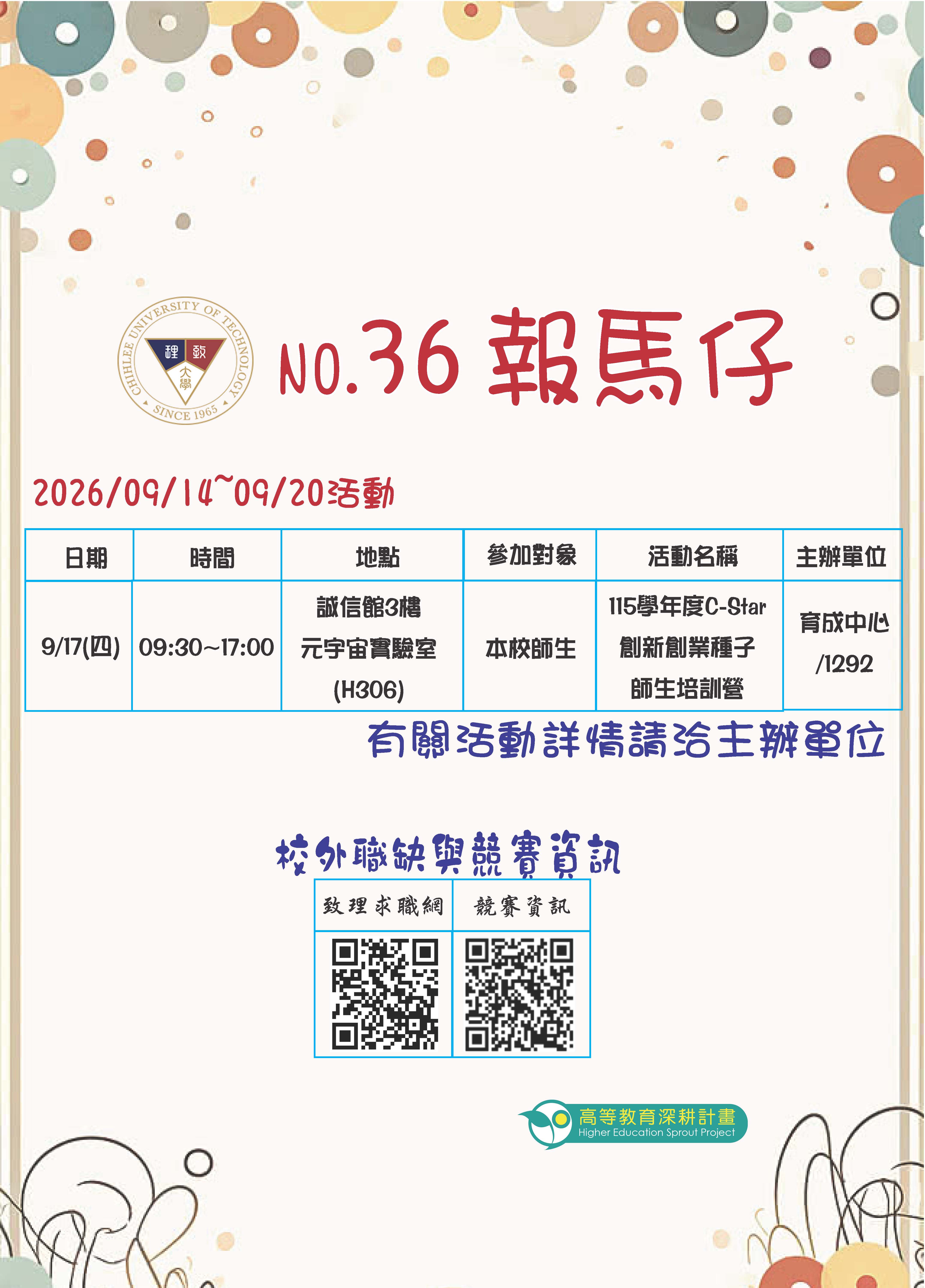 115年第36期報馬仔